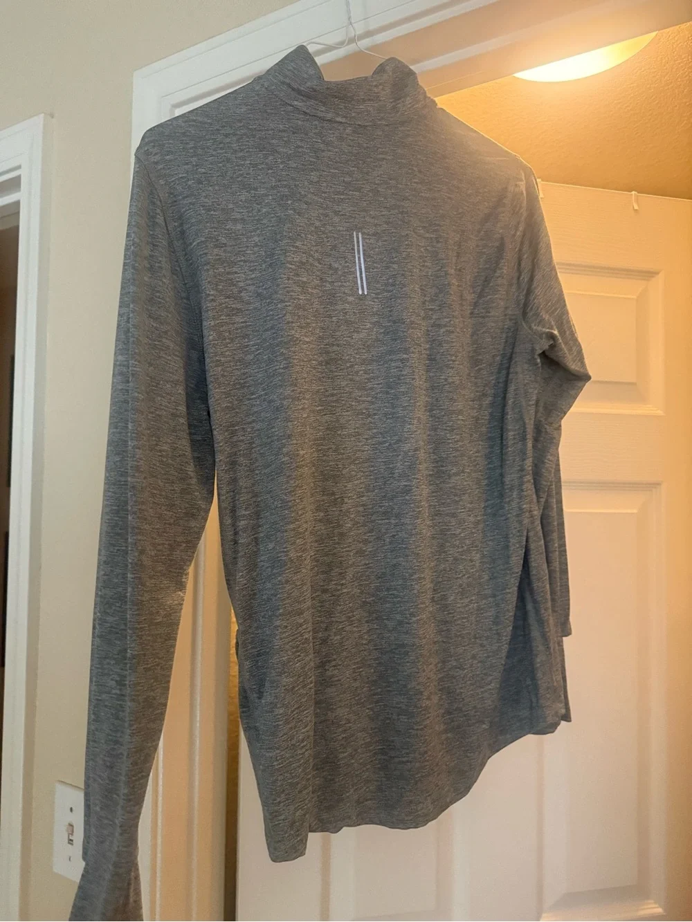 Nike Womens Heather Gray Quarter-Zip Pullover